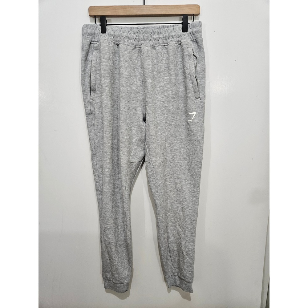 Gymshark Womens L Gray Joggers Sweatpants Cotton Blend Gym Workout Athleisure